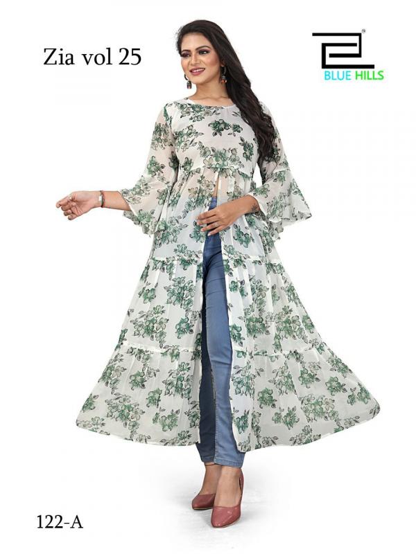 Blue Hills Zia Vol 25 Printed Georgette Kurti Collection